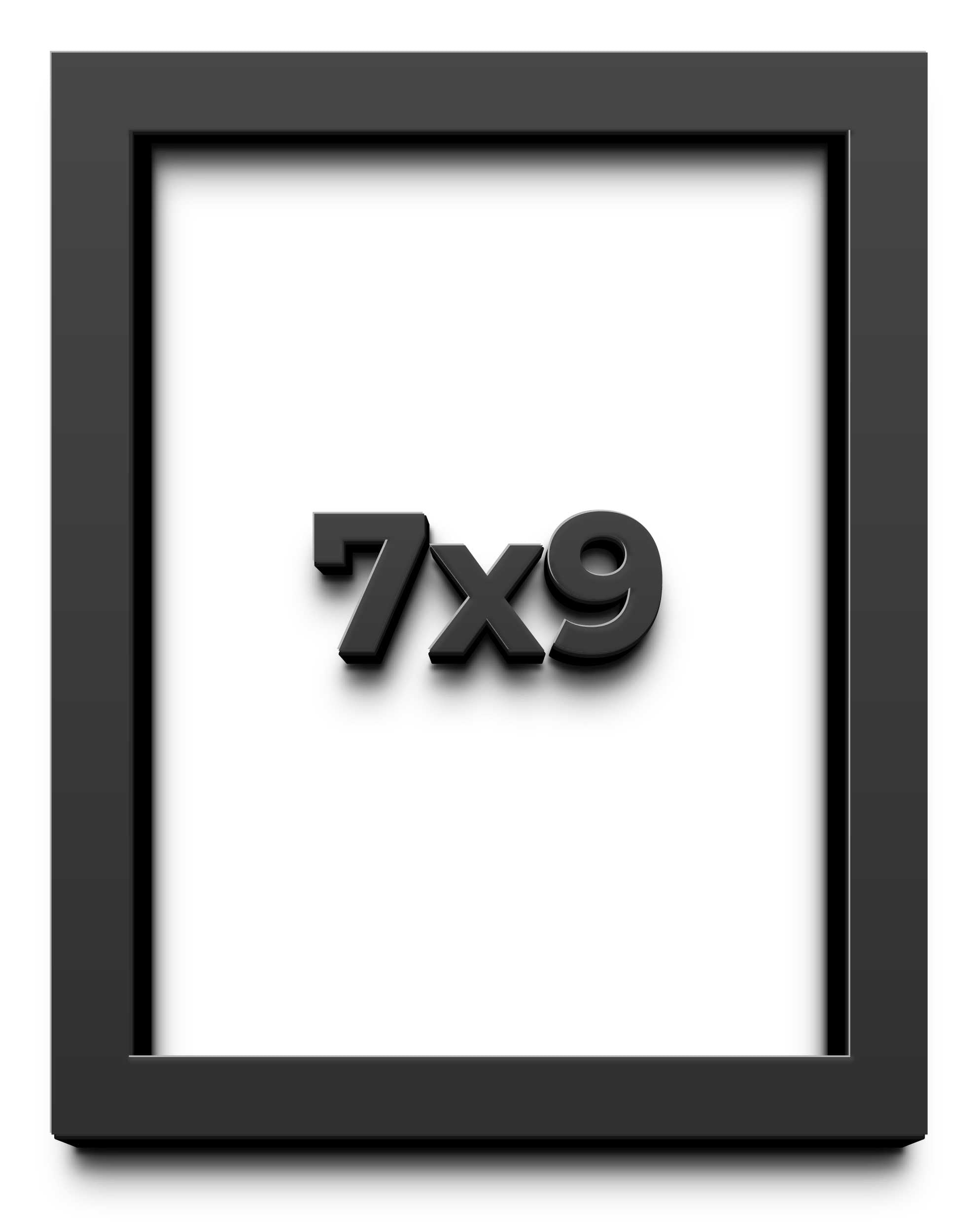 7x9 Shadow Box Frame Black | 1 inches Deep Real Wood Contemporary ...