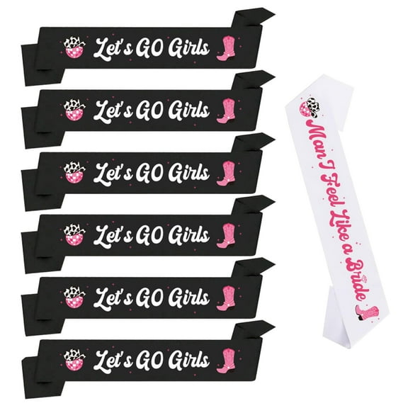 7xBachelorette Party Sashes Let's Go Girls Wedding Party Decor Shoulder Belt