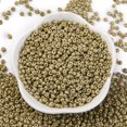 thumbnail image 1 of 8/0 Baking Paint Glass Seed Beads Round Hole Teardrop Dark Khaki 3x2mm Hole: 1mm about 18750pcs/pound, 1 of 4