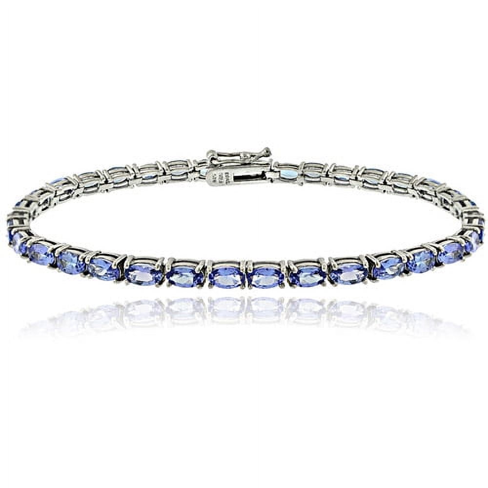 8.0 Carat T.G.W. Tanzanite Oval Line Bracelet 7.25