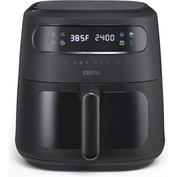 8.0 QT Digital Air Fryer with Touchscreen Temperature Control, Timer and Auto-Off, Fully Programmable