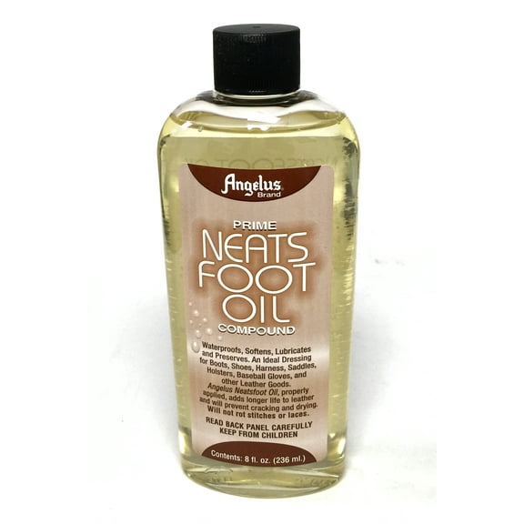 8-000 Angelus Prime Neatsfoot Oil Compound Smooth Leather 8 Oz.