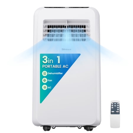 8,000 BTU (4,550 BTU DOE) Portable Air Conditioner Cools 350 sq. ft. with Dehumidifier