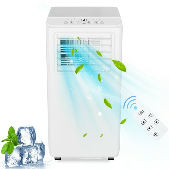 8,000 BTU Air Conditioner with Remote Control, 3-in-1 Portable AC with Universal Casters,Cools Rooms up to 350 Sq.Ft,Floor Model Air Conditioner for Home, Office,Tent