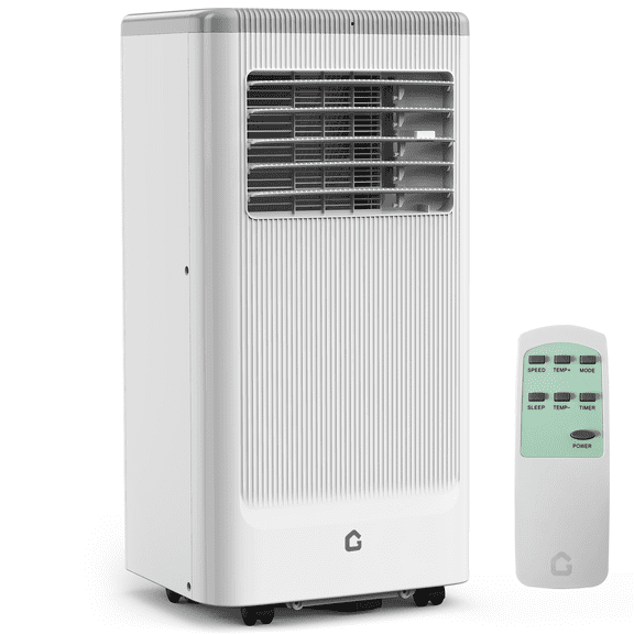 8,000 BTU Portable AC Unit, Cools up to 350 Sq. Ft., 3-in-1 (Cool/Dry/Fan), No-Drain Fast Cooling, 50dB Quiet Operation with Sleep Mode