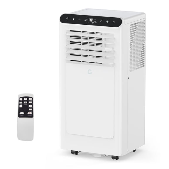 8,000 BTU Portable Air Conditioner, Portable AC Unit Cools Up to 350 Sq. Ft., Quiet, Remote Control, Dehumidifier, Fan, Sleep Mode, 24H Timer, Installation Kit, DOE Certified, CEER 6.2