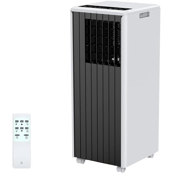8,000 BTU Portable Air Conditioners With Remote,Dehumidifier,Fan Mode for Rooms Up to 350 Sq. Ft.,3-In-1 AC Unit With 24H Timer, Window Mounting Kit,Suitable for Bedroom,Living Room,Office,black