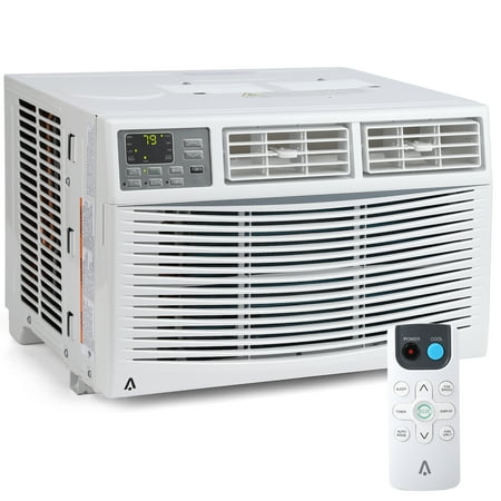 8,000 BTU Smart Window Air Conditioner with WiFi App Control, Cools up to 350 Sq. Ft., Digital Display & Remote for Bedroom, Office & Apartment