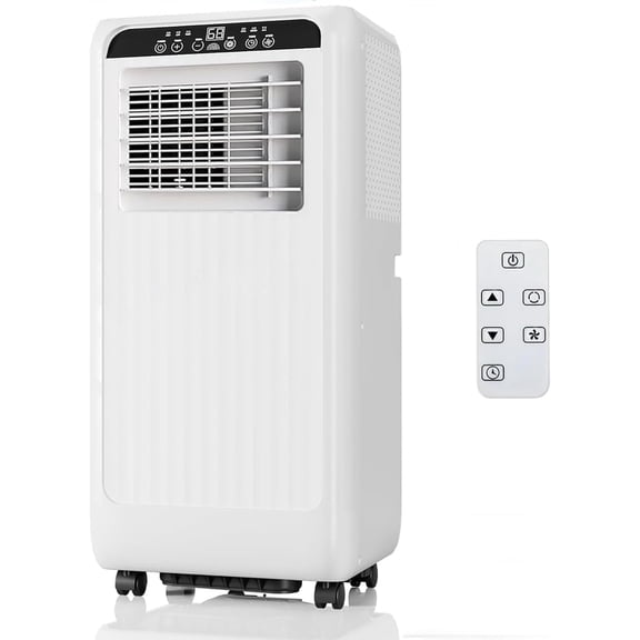 8,000 BTUs Portable Air Conditioner, 3 in-1 Quiet Room AC, High Efficiency, Portable AC Unit With Fast Cooling/Energy Saving/Remote Control 24H Timer, Cools Up to 350 Sq. Ft.