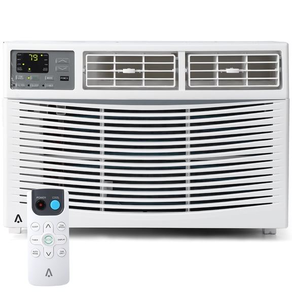 8,000 Btu Window Air Conditioner, Cools Up to 350 Sq. Ft with Cooling, Dehumidifier, 3 Fan Speed, Window-Mounted Room Ac Window Unit with Remote, Easy Install Kit for Home