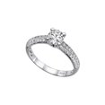 thumbnail image 1 of 8.00MM D-F VS Moissanite Engagement Ring With Diamonds (1.6 ct Moissanite Weight, 2.2 ctw dew) Micro Pave 3 row 14K Gold, 1 of 3