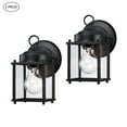 thumbnail image 1 of 8.06"H Outdoor Wall Lights Matte Black Outdoor Light Fixtures Wall Mount Porch Lighting for House, Hallway, Garage, Doorway 2-Pack, 1 of 10