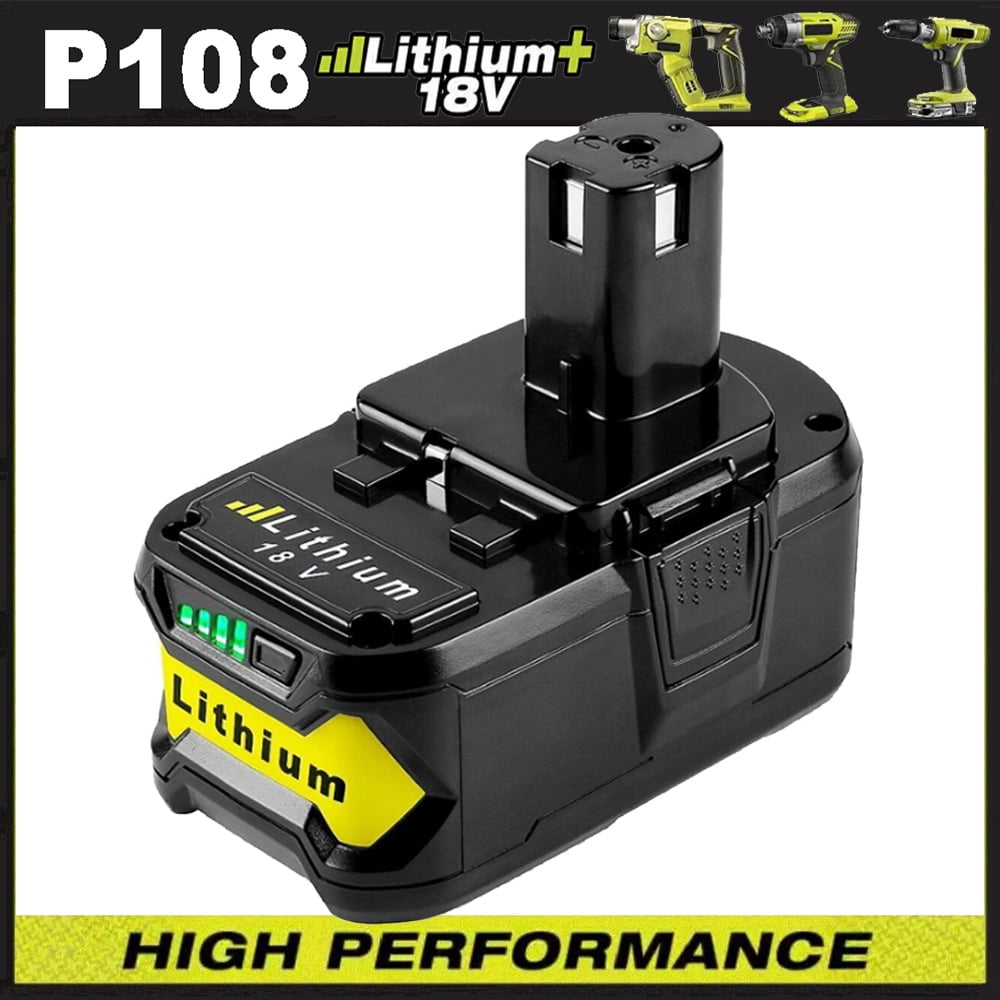 8.0Ah 18Volt For RYOBI P108 18V For One+ Plus High Capacity Lithium Ion Battery