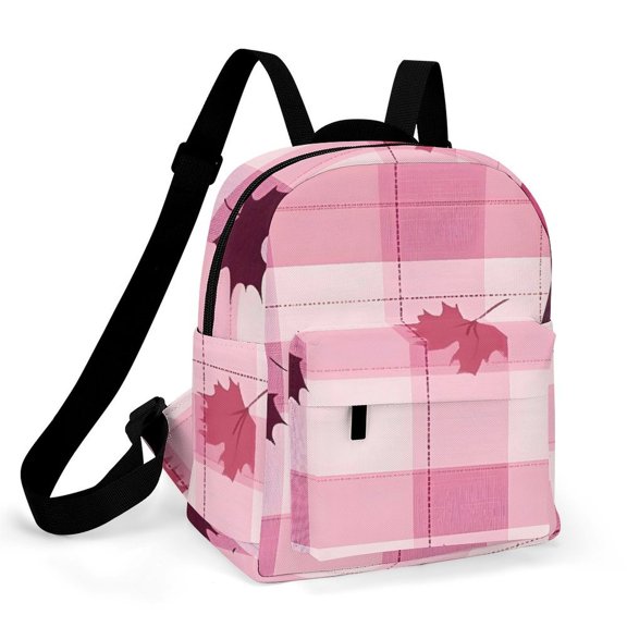 8.110in Casual Women'S Backpack With Anti-Contraction And Stretch For Sports Activities Travel Picnics Plaid Fall Camo Pink_1