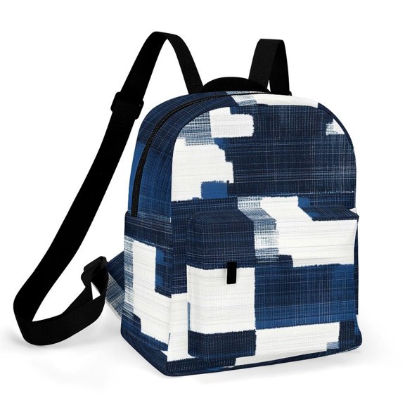 8.110in Casual Women'S Backpack With Anti-Contraction And Stretch For Sports Activities Travel Picnics Plaid Fall Camo RoyalBlue_4