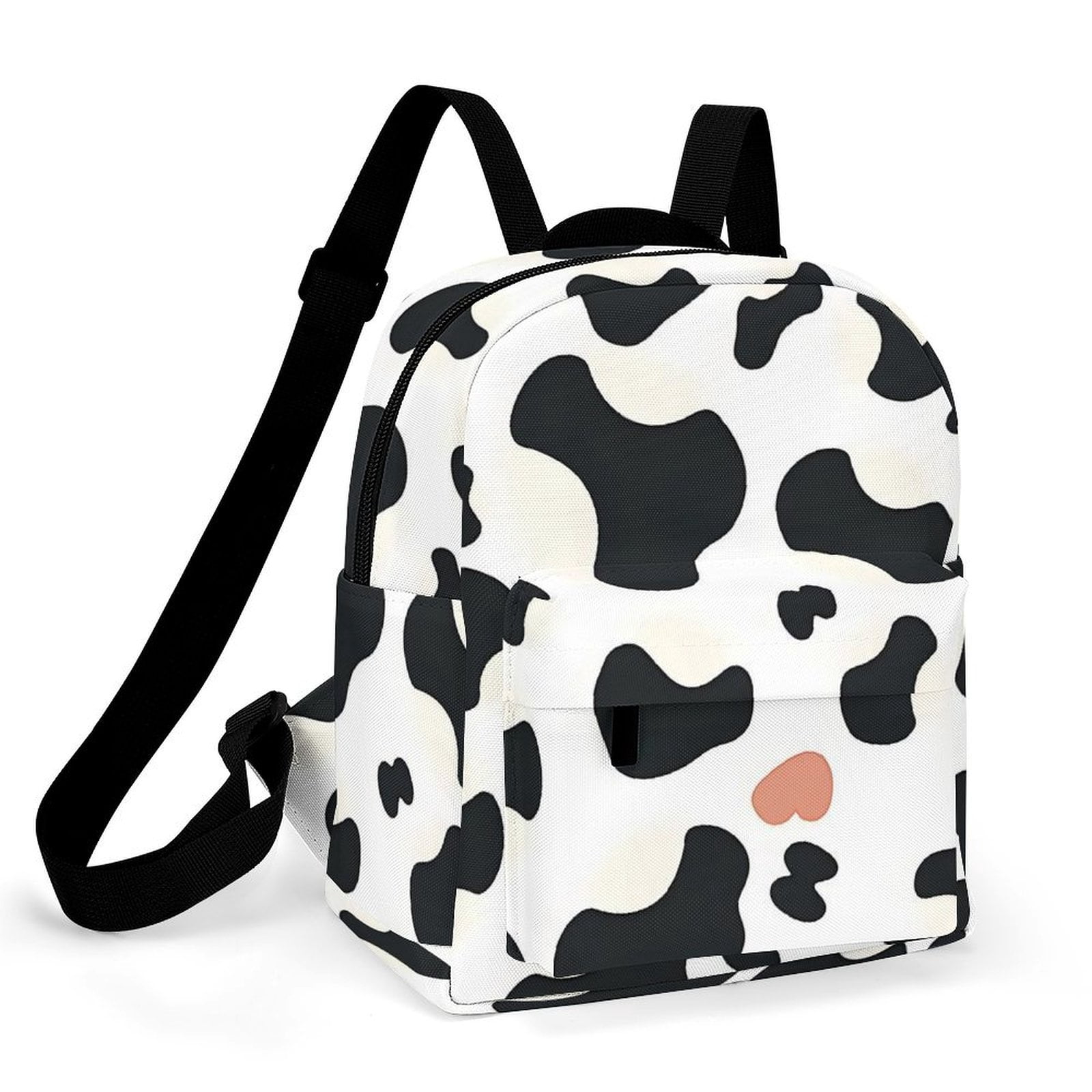 8.1×10in Casual Women'S Backpack With Anti-Contraction And Stretch For Sports Activities Travel Picnics Simple Cow Print Pattern1_3