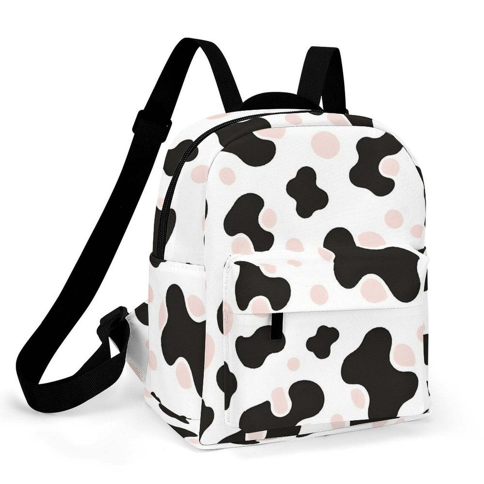 8.1×10in Casual Women'S Backpack With Anti-Contraction And Stretch For Sports Activities Travel Picnics Simple Cow-print Pattern1_1