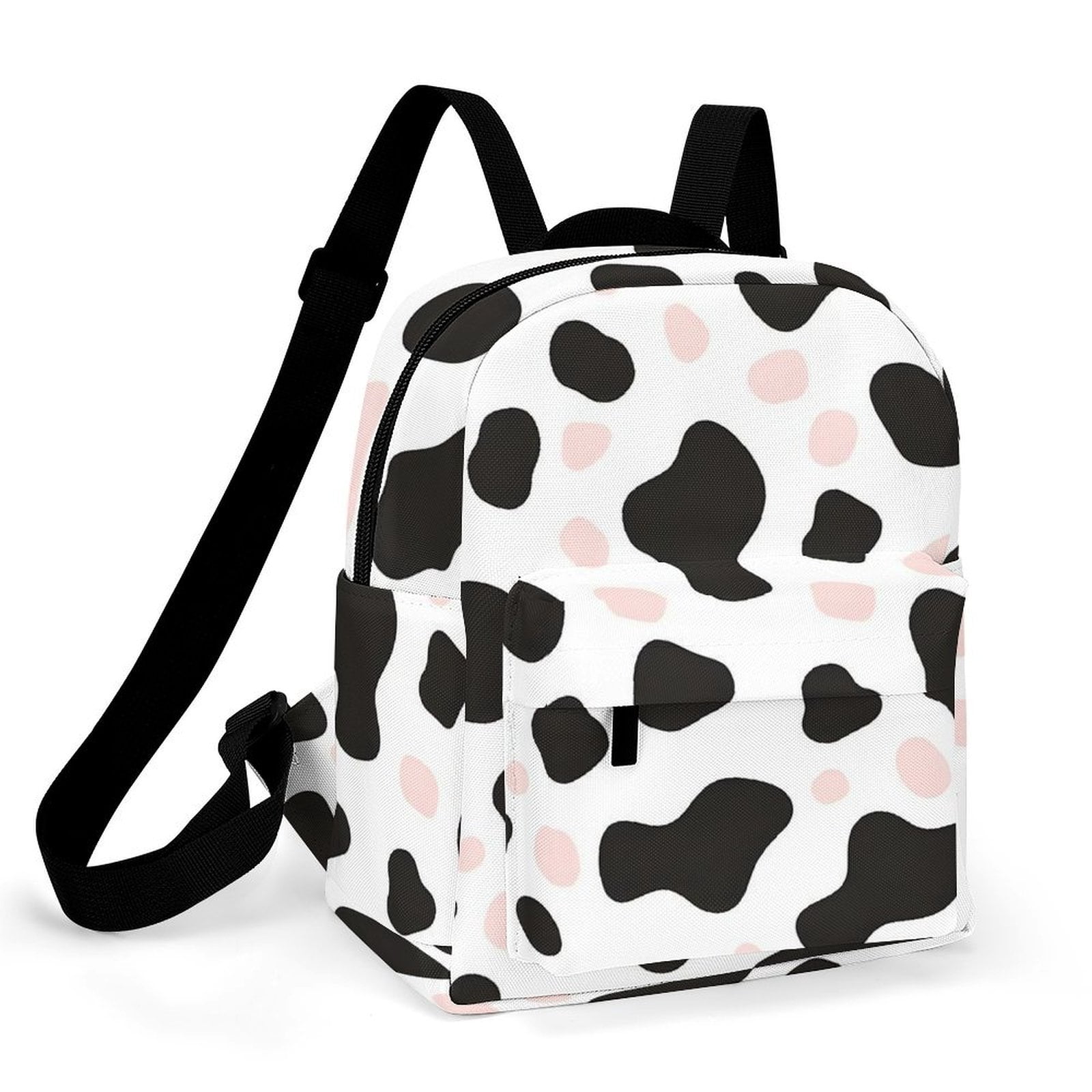8.1×10in Casual Women'S Backpack With Anti-Contraction And Stretch For Sports Activities Travel Picnics Simple Cow-print Pattern1_3