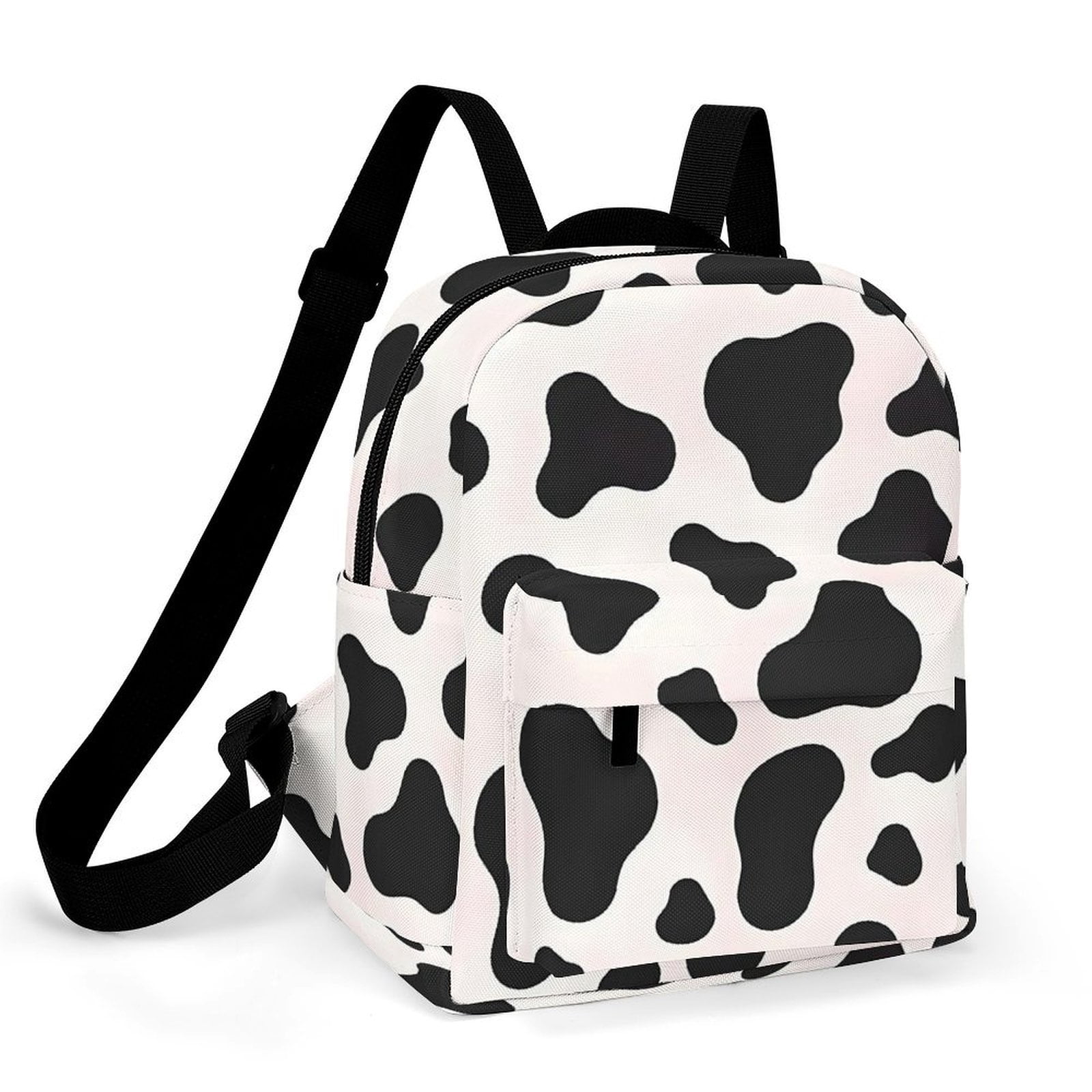 8.1×10in Casual Women'S Backpack With Anti-Contraction And Stretch For Sports Activities Travel Picnics Simple Cow-print Pattern1_4