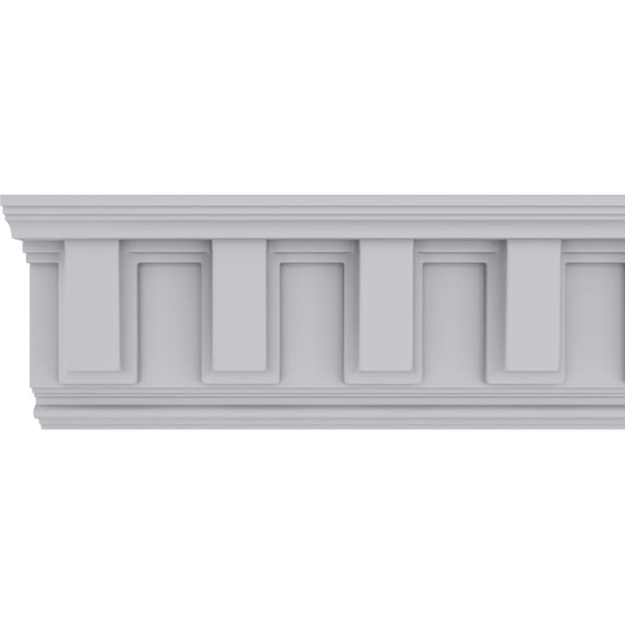 8 1/2"H x 5"P x 9 7/8"F x 94 1/2"L, (5 7/8" Repeat), Nouveau Crown Moulding