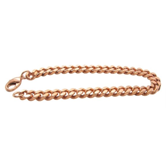 8 1/2 Inch Solid Copper Anklet, 1/4 of an inch wide, CA651G - Made in the USA. Medium weight design.