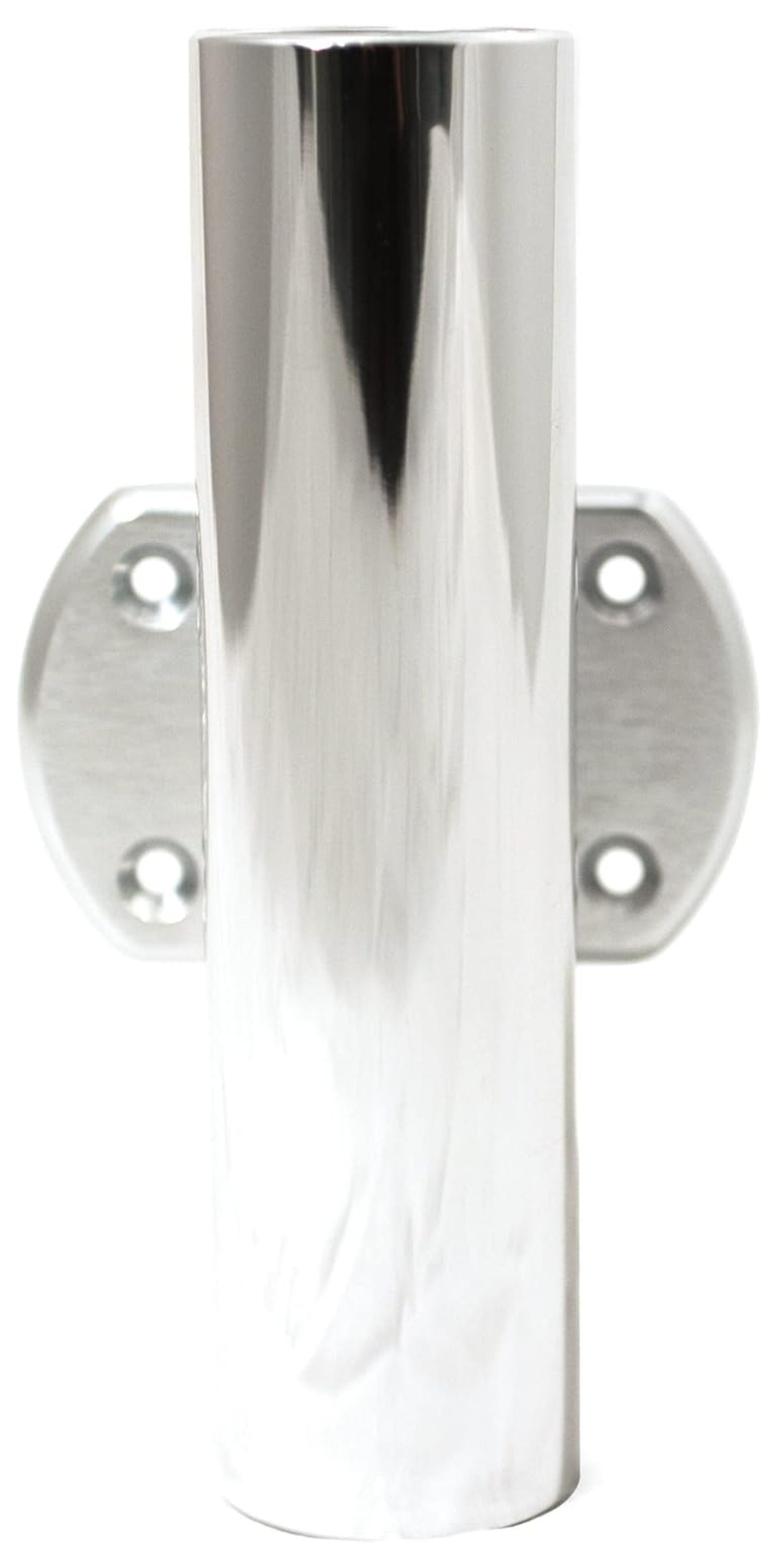 Brocraft Aluminum Single Rod Holder - 20 Degree Angle, Wall Or Transom Mount, Marine Grade, Includes Vinyl Insert