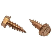 #8 1/2 inch (100 Count) Gutter Downspout Or Sheet Metal Screws (Multiple Quantities/Colors) - Easy Start Sharp Tip - Zip Screws/Fasteners (100, Copper Plated)