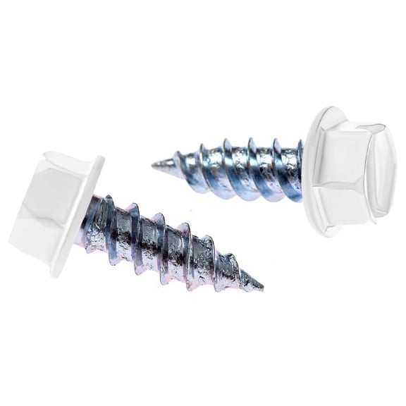 #8 1/2 inch (1000 Count) Gutter Downspout Or Sheet Metal Screws (Multiple Quantities/Colors) - Easy Start Sharp Tip - Zip Screws/Fasteners (1000, White)