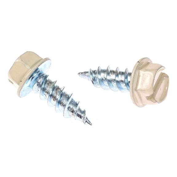 #8 1/2 inch (500 Count) Gutter Downspout Or Sheet Metal Screws (Multiple Quantities/Colors) - Easy Start Sharp Tip - Zip Screws/Fasteners (500, Almond)