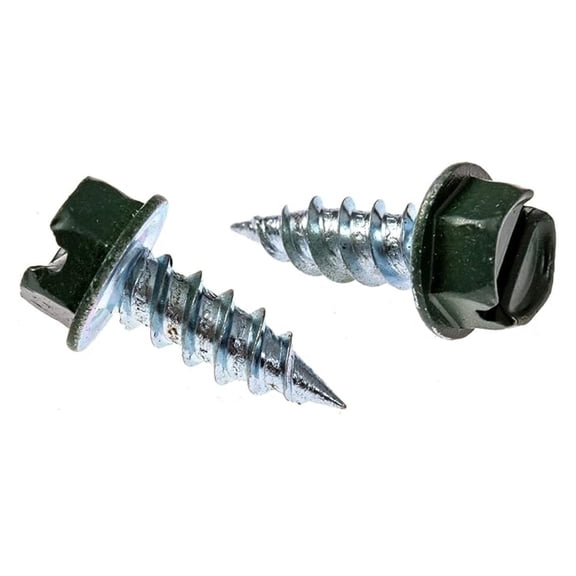 #8 1/2 inch (500 Count) Gutter Downspout Or Sheet Metal Screws (Multiple Quantities/Colors) - Easy Start Sharp Tip - Zip Screws/Fasteners (500, Forest Green)