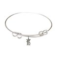 thumbnail image 1 of 8 1/2 inch Round Double Loop Bangle Bracelet w/ Littlest Angel in Sterling Silver, 1 of 3