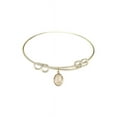 thumbnail image 1 of 8 1/2 inch Round Double Loop Bangle Bracelet w/ St. Frances Cabrini in Gold-Filled, 1 of 3