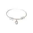 thumbnail image 1 of 8 1/2 inch Round Double Loop Bangle Bracelet w/ St. Margaret Mary Alacoque in Sterling Silver, 1 of 3