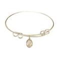 thumbnail image 1 of 8 1/2 inch Round Double Loop Bangle Bracelet w/ St. Tarcisius in Gold-Filled, 1 of 3