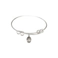 thumbnail image 1 of 8 1/2 inch Round Double Loop Bangle Bracelet w/ St. Thomas A Becket in Sterling Silver, 1 of 3