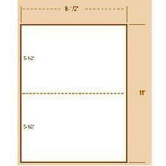 8-1/2 x 11" 20# Perforated Paper, 1 Horizontal Perforation at 5-1/2"