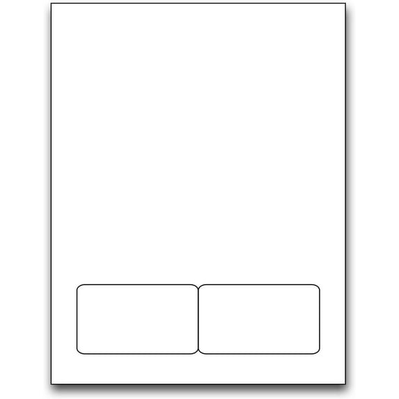 8-1/2" x 11 24# Integrated Label Form with 2 Labels 3-1/2" x 2" 2 Labels 1000 Case