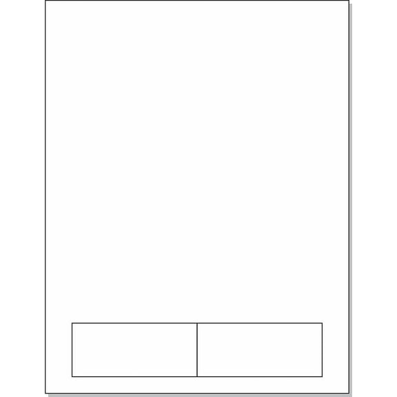 8-1/2" x 11 24# Integrated Label Form with 2 Labels of 3-1/2 x 1-1/2" Each 500