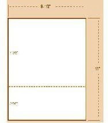 8-1/2 x 11" 24# Perforated Paper, 1 perf at 3-2/3" from Bottom