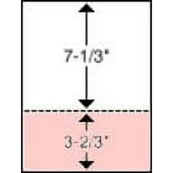 8 1/2 x 11 8 1/2 x 11 Laser Cut Sheet, Blank Perforated 20# Paper with Soft Red Tinted 3 2/3" Return, Billing Paper, 500 Sheets/Ream (23-0252 Soft Red)