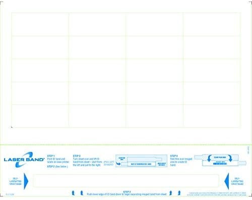 8-1/2" x 11" Adult Band w/Labels Carton of 1000