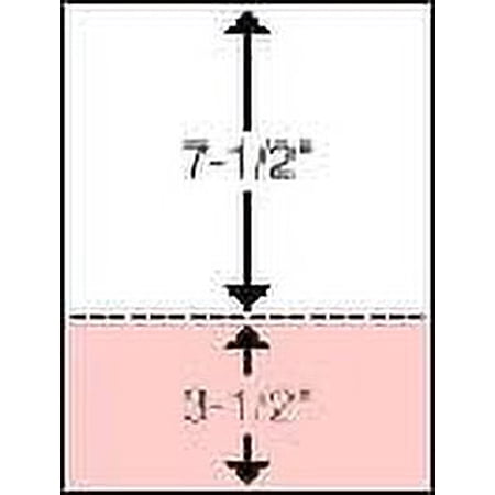 8 1/2 x 11 Blank Perfed 20# Paper, Tinted 3 1/2" Return, Billing Paper- 500 Shts