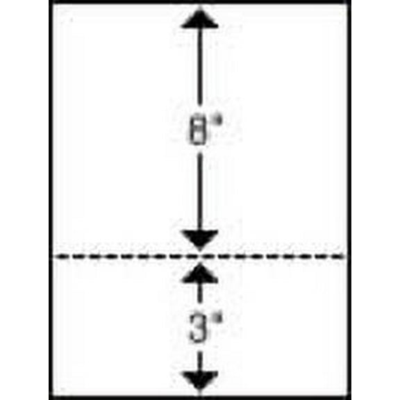 8 1/2 x 11 Blank Perfed Billing Form 24# Paper with 3" Return - 500 Sheets/Ream