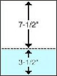 8 1/2 x 11 Blank Perforated 20# Paper with Sky Blue Tinted 3 1/2" Return, Billing Paper (23-0264) - 500 Sheets/Ream