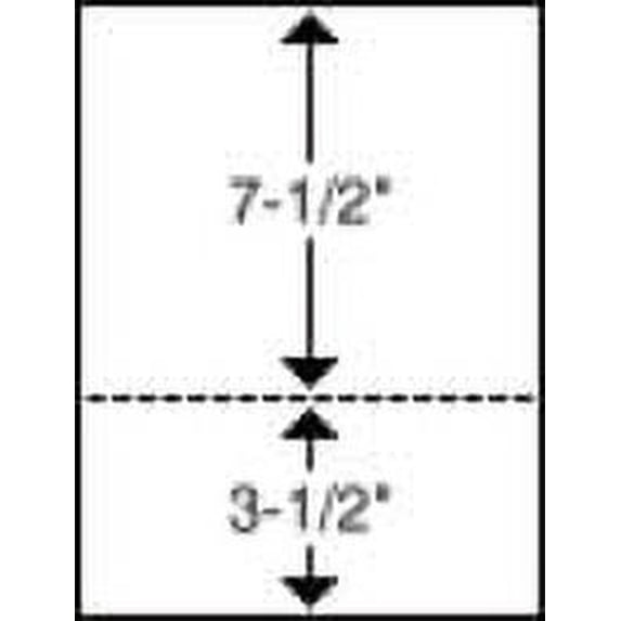 8 1/2 x 11 Blank Perforated Paper Form 20# Paper with 3 1/2" return - 500 sheets/ream (23-0214)