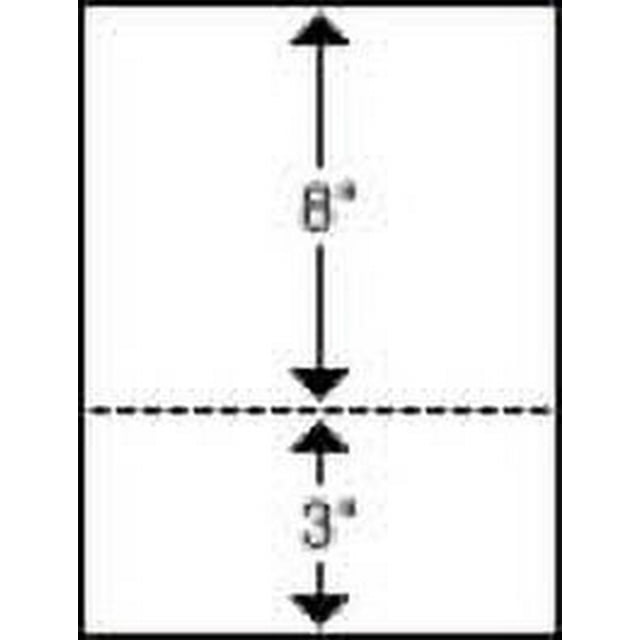 8 1/2 x 11 Blank Perforated Paper Form 20 Paper with 3" return 500