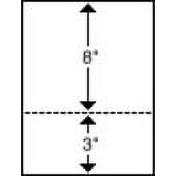 8 1/2 x 11 Blank Perforated Paper Form 20# Paper with 3" return - 500 sheets/ream (23-0218)