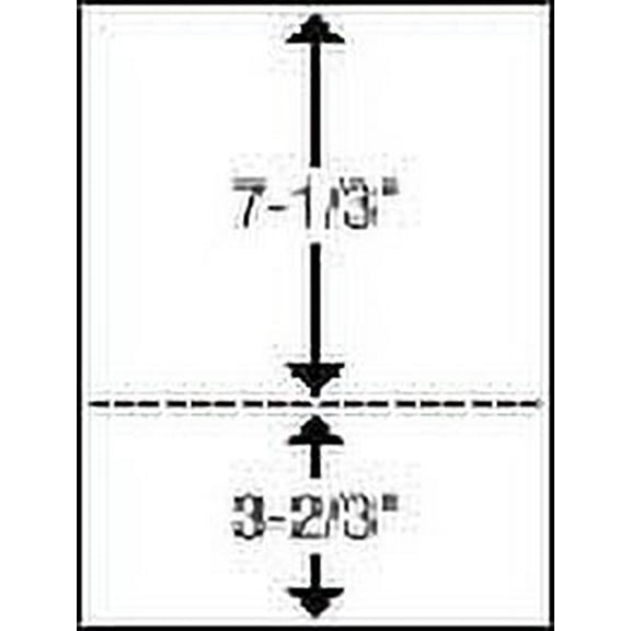 8 1/2 x 11 Laser Cut Sheet Blank Perforated Paper Form 20# Paper with 3 2/3" return - 500 sheets/ream (23-0210)