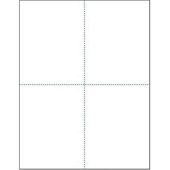 8-1/2 x 11 Laser and Inkjet Printer Postcards 4 up Per Page, 4-1/4" x 5-1/2" After Perf 250 Sheets / 1000 Cards