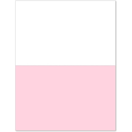 8-1/2 x 11" Letter Size 2 Color Perforated Paper 1000 White/Pink